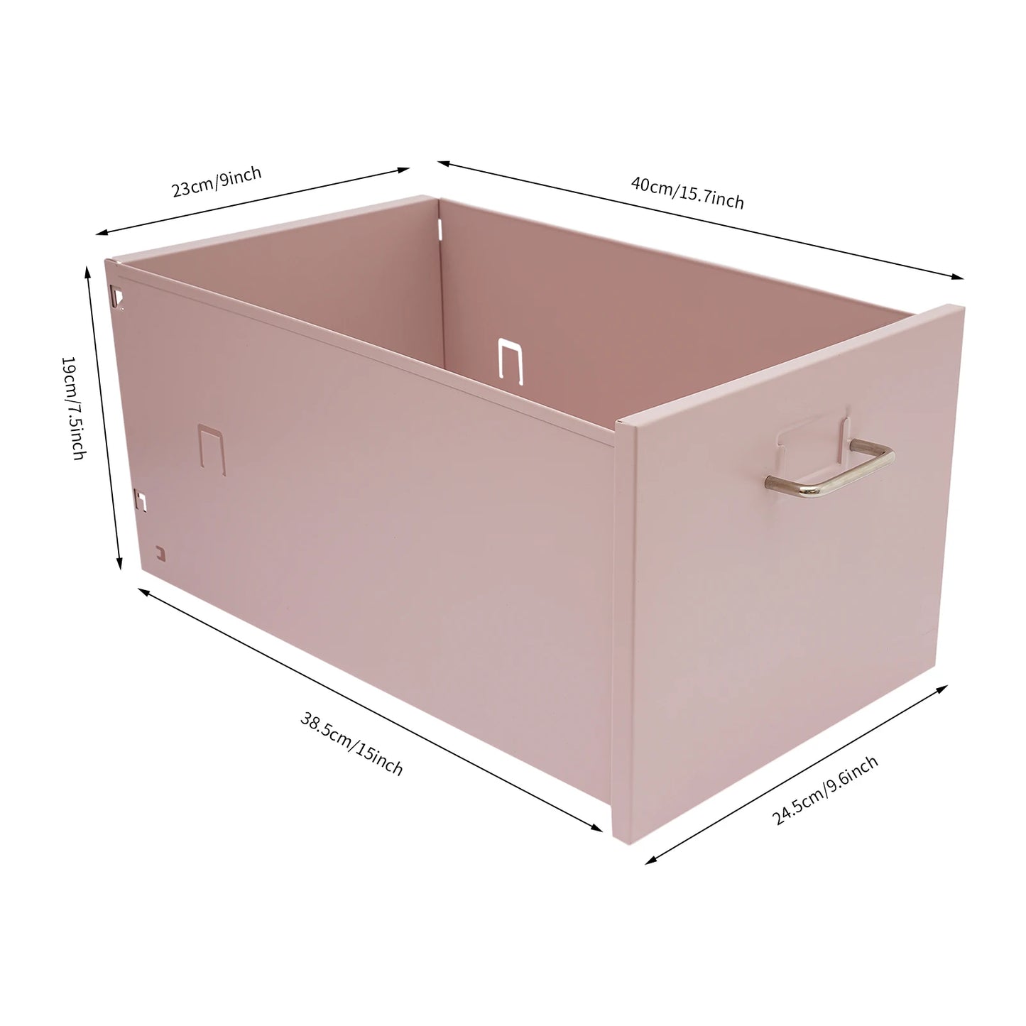 Pink Metal 3-Drawer Lockable Wheeled File Cabinet