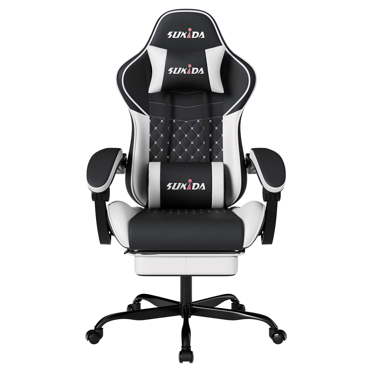 Ergonomic Gaming Chairs with Massage Lumbar Support Swivel Height Adjustable Headrest Backrest