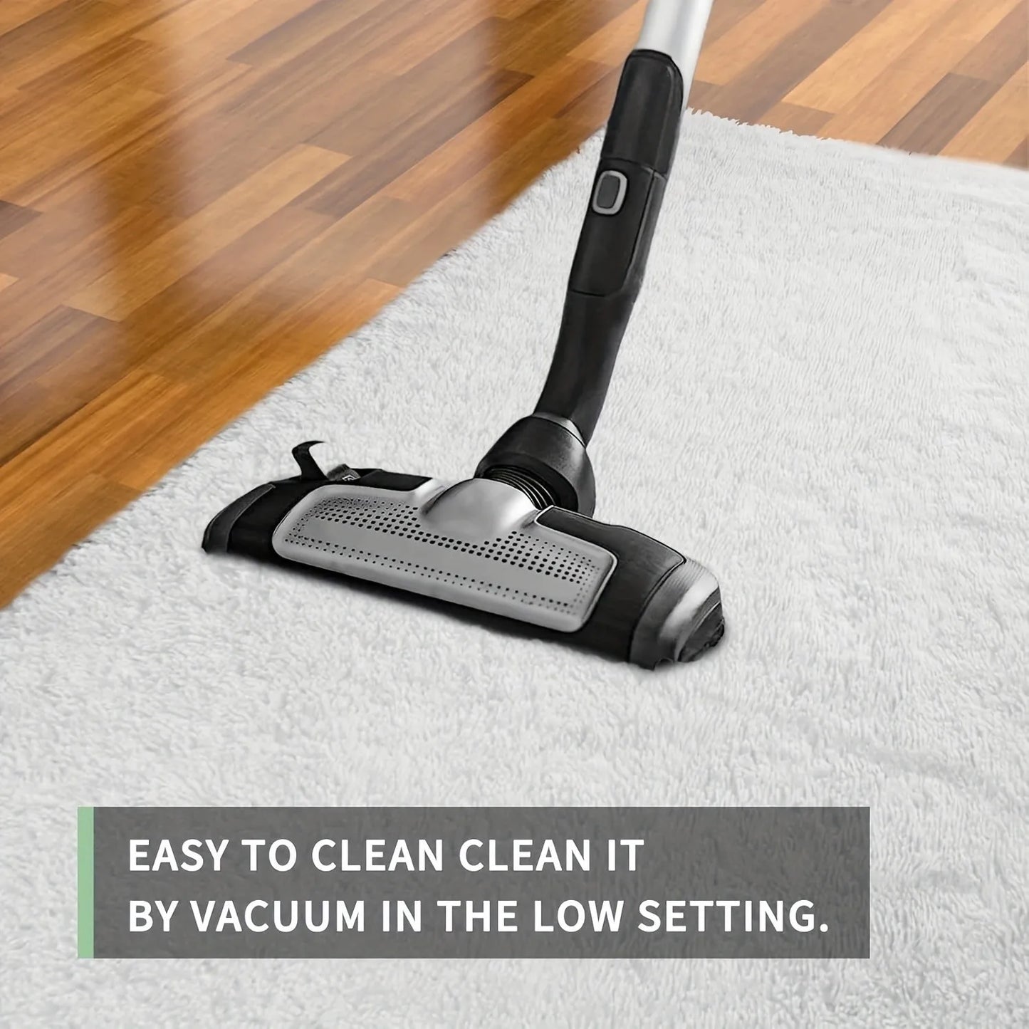 Large Fluffy Non-Slip Machine Washable Plush Area Rug.