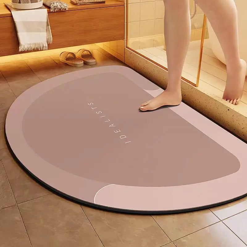 1pc New Type Diatom Mud Bathroom Mat - Quick-drying, super absorbent and anti-slip floor mat.