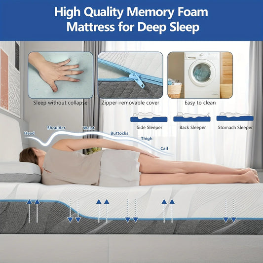King/Queen/Full Size Mattress, 8/10 Inch Medium Firm - Extra Firm Dual Sides, Flappable Mattress for Back Pain Relief