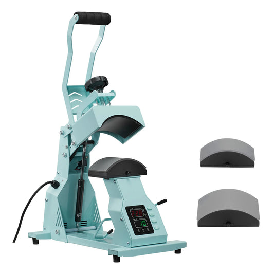 Hat Heat Press Machine with 2/4pcs Interchangeable Platens Precise Temperature and Time Control