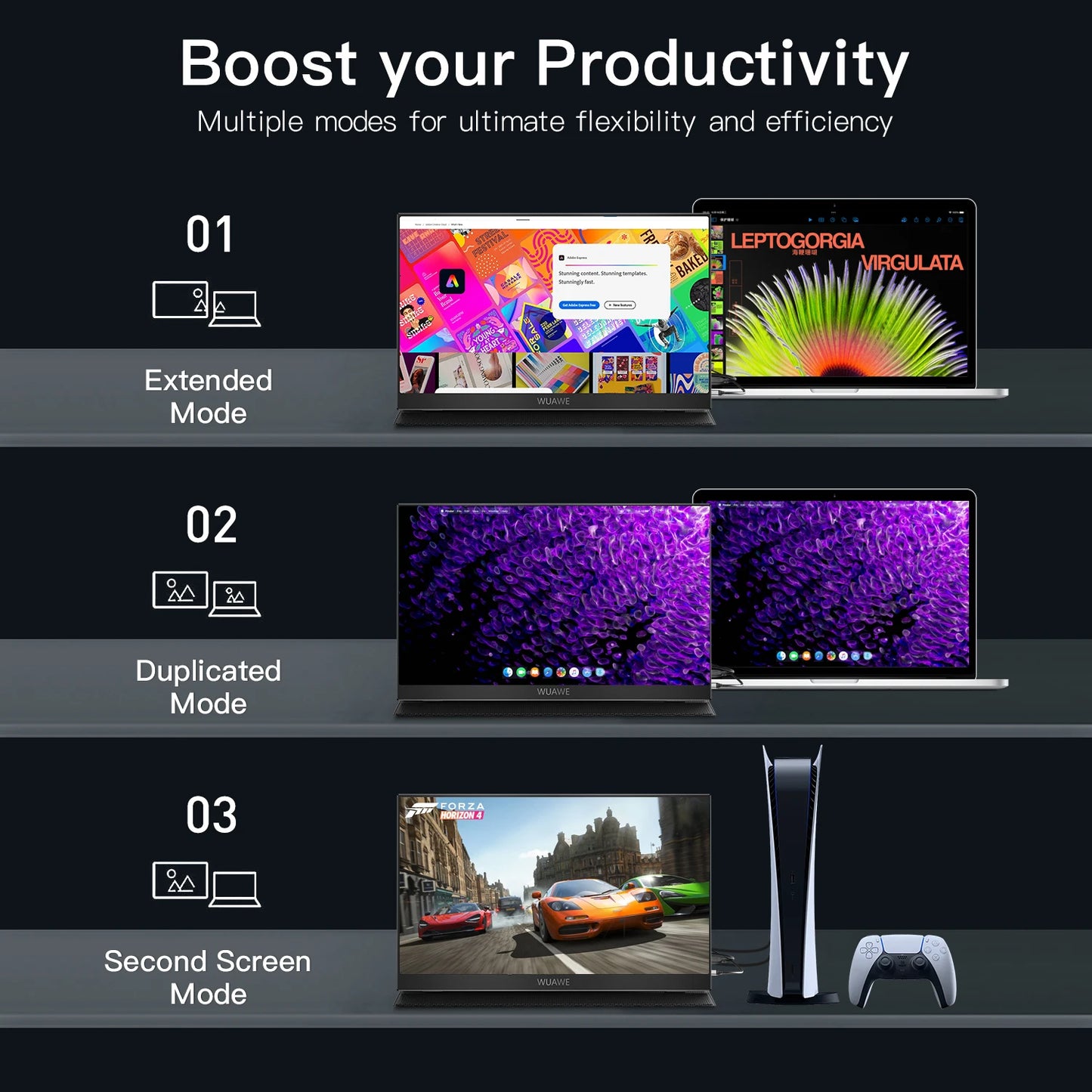 15.6 inch Portable Monitor for Laptop, Second Computer Screen with HDR