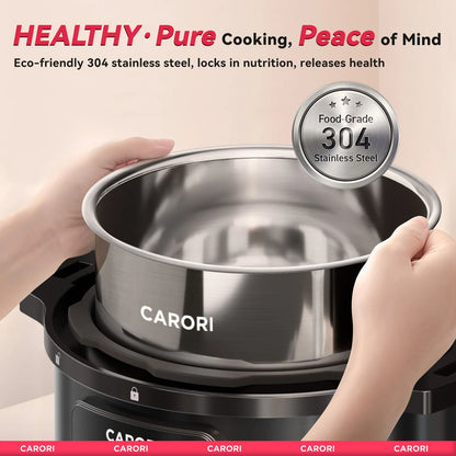 1200W 8Qt. Stainless Steel Electric Pressure Cooker.
