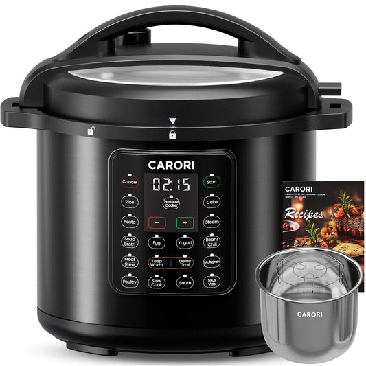 1200W 8Qt. Stainless Steel Electric Pressure Cooker.