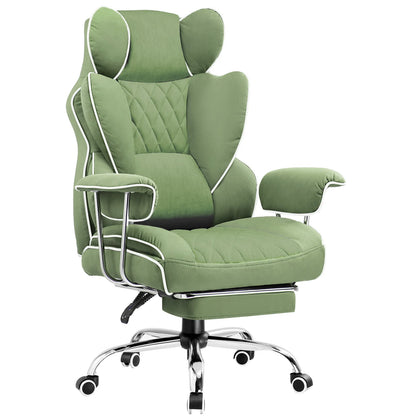 Big and Tall Gaming Chair with Pocket Spring Lumbar Support and Footrest