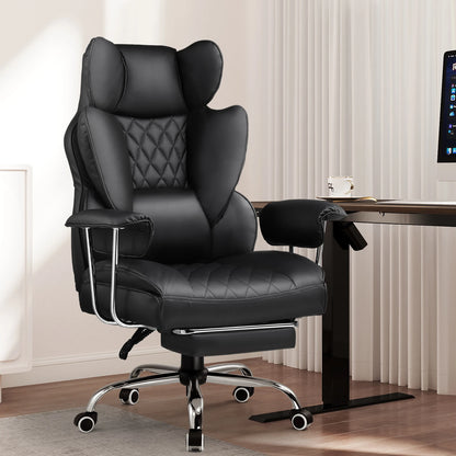 Big and Tall Gaming Chair with Pocket Spring Lumbar Support and Footrest