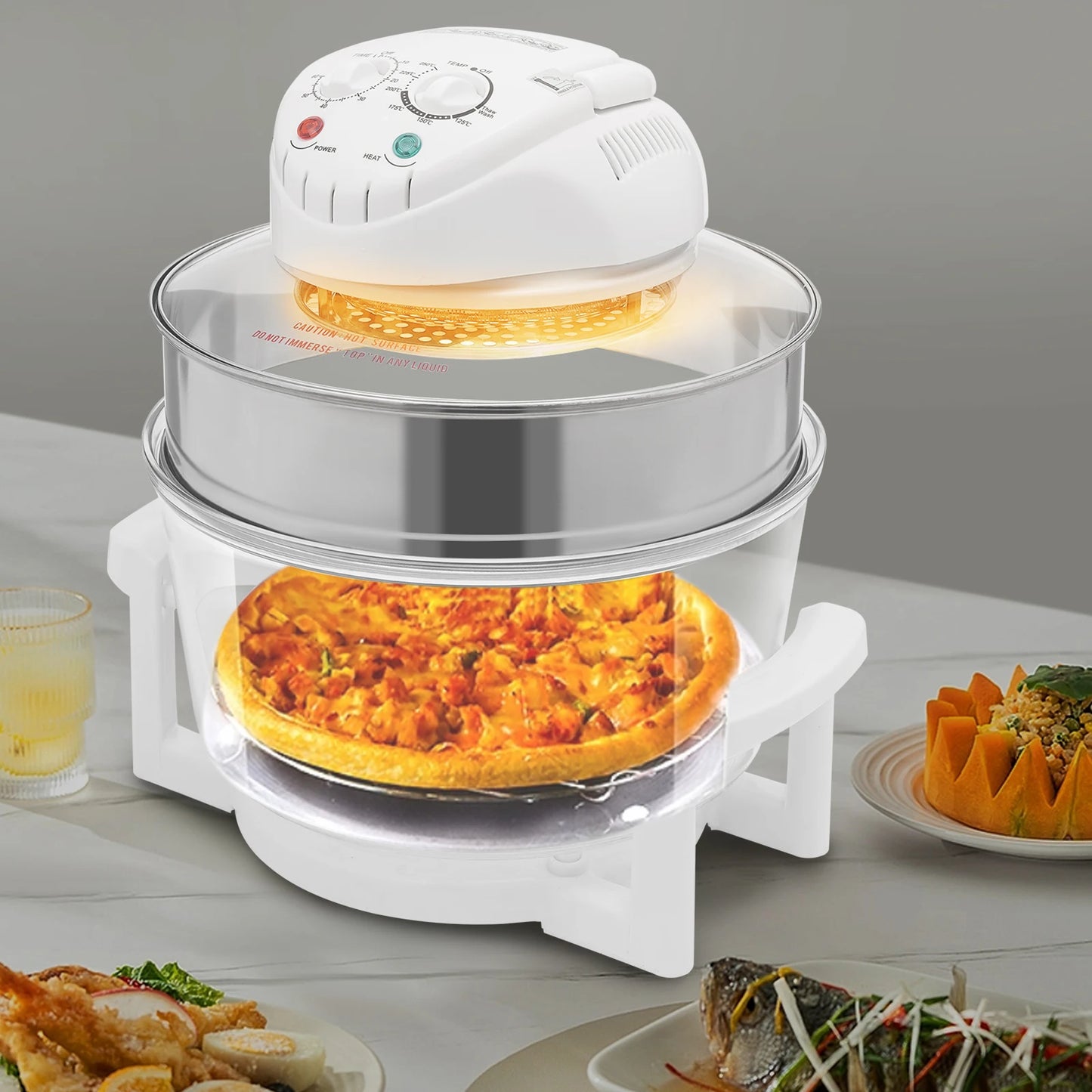 110V 17.96Qt Visual Air Fryer with Grill Rack