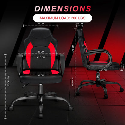 Adjustable Swiveling Leather Ergonomic Gaming Chair