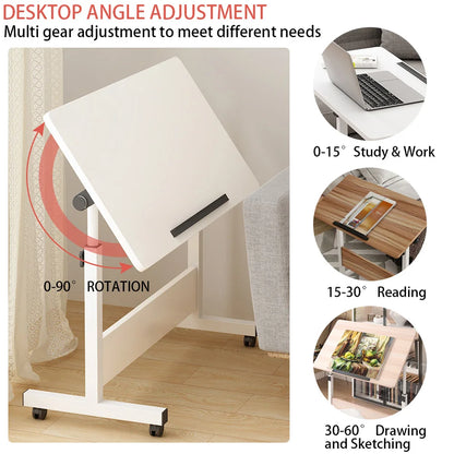 Small Standing Rolling Adjustable Height Stand Up Desk with Wheels