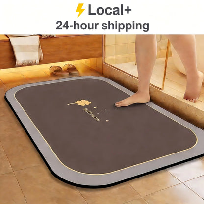 1pc Diatomite Bathmat Quick Dry Super Absorbent Non-Slip Floor Mat