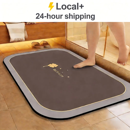 1pc Diatomite Bathmat Quick Dry Super Absorbent Non-Slip Floor Mat