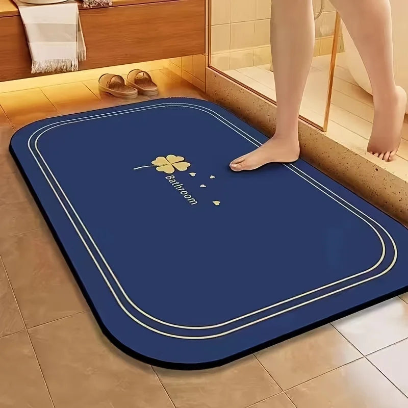 1pc Diatomite Bathmat Quick Dry Super Absorbent Non-Slip Floor Mat