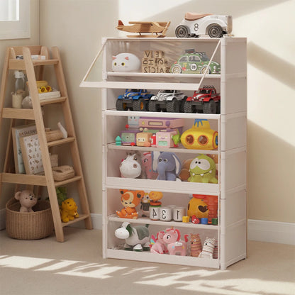 7 Tier Organizer Rack with Clear Flip Door
