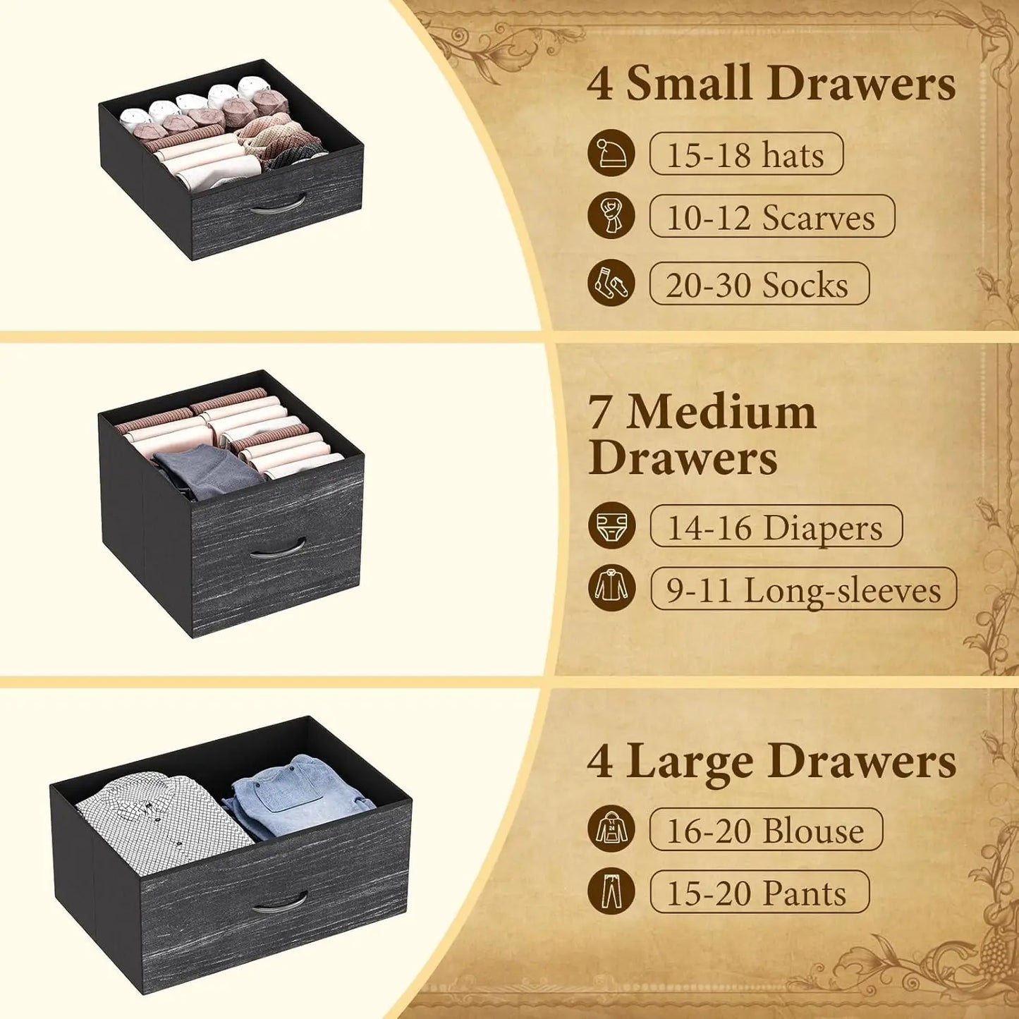 Chest of 15 Metal Frame Drawers