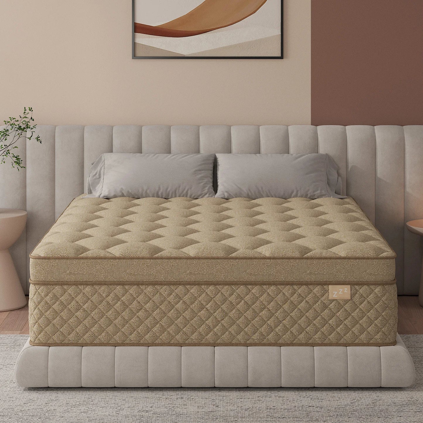12"14" Gel Memory Foam Hybrid Pocket Spring Mattress. Twin Full Queen King Mattress, Medium Firm with Motion Isolation