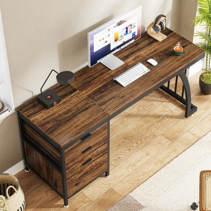 59-Inch Computer Desk with 3 Drawers
