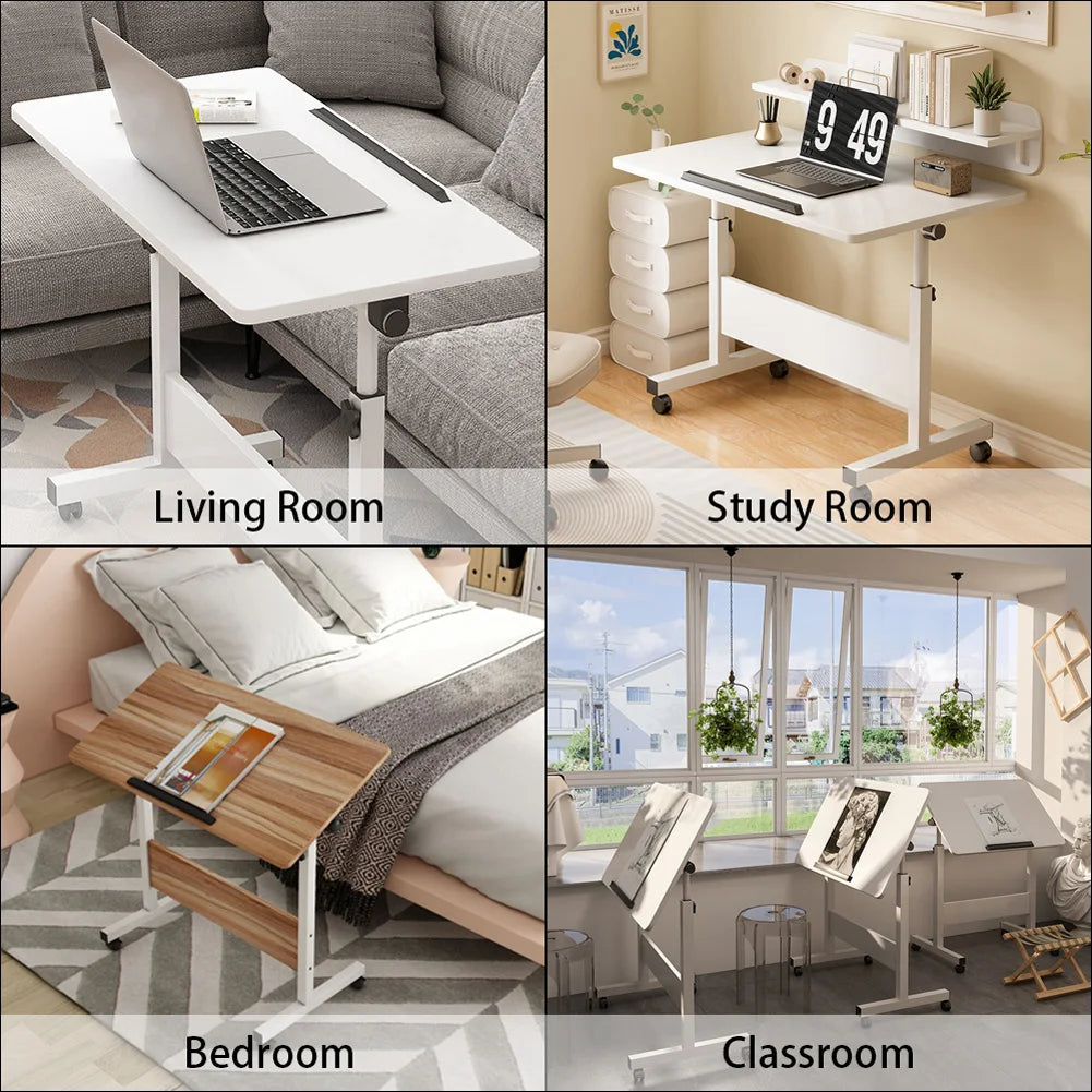 Small Standing Rolling Adjustable Height Stand Up Desk with Wheels