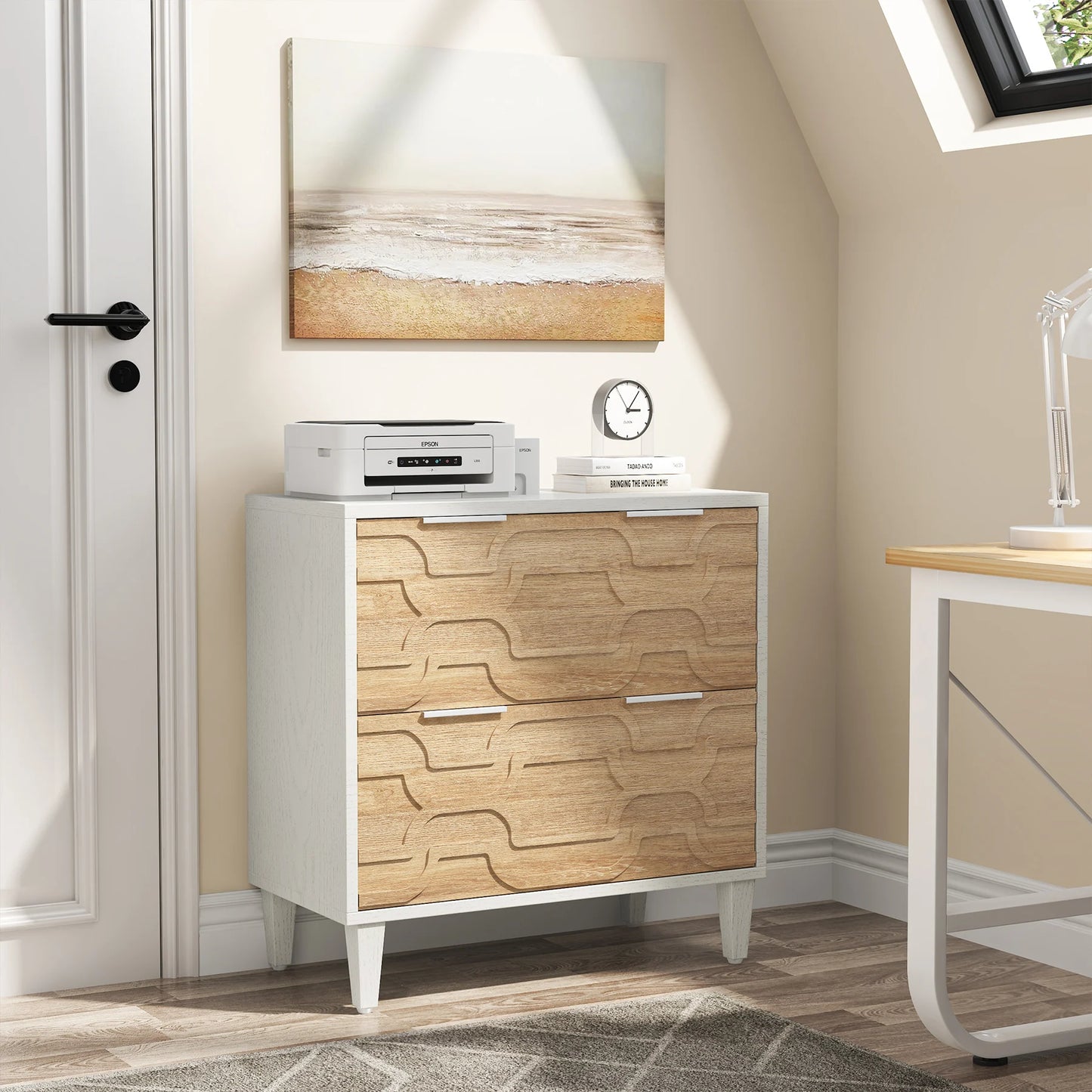 2-Drawer Lateral Filing Cabinet for A4/Letter/Legal Size