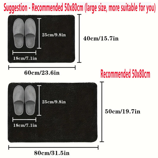 1pc New Type Diatom Mud Bathroom Mat - Quick-drying, super absorbent and anti-slip floor mat.