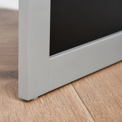 Wall Mount Fold Out Computer Desk with Blackboard and Side Shelf