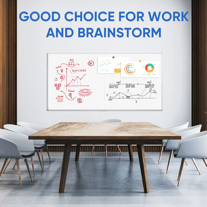 Foldable Double-Sided Whiteboard 60x36 Inch, Magnetic Dry Erase Board