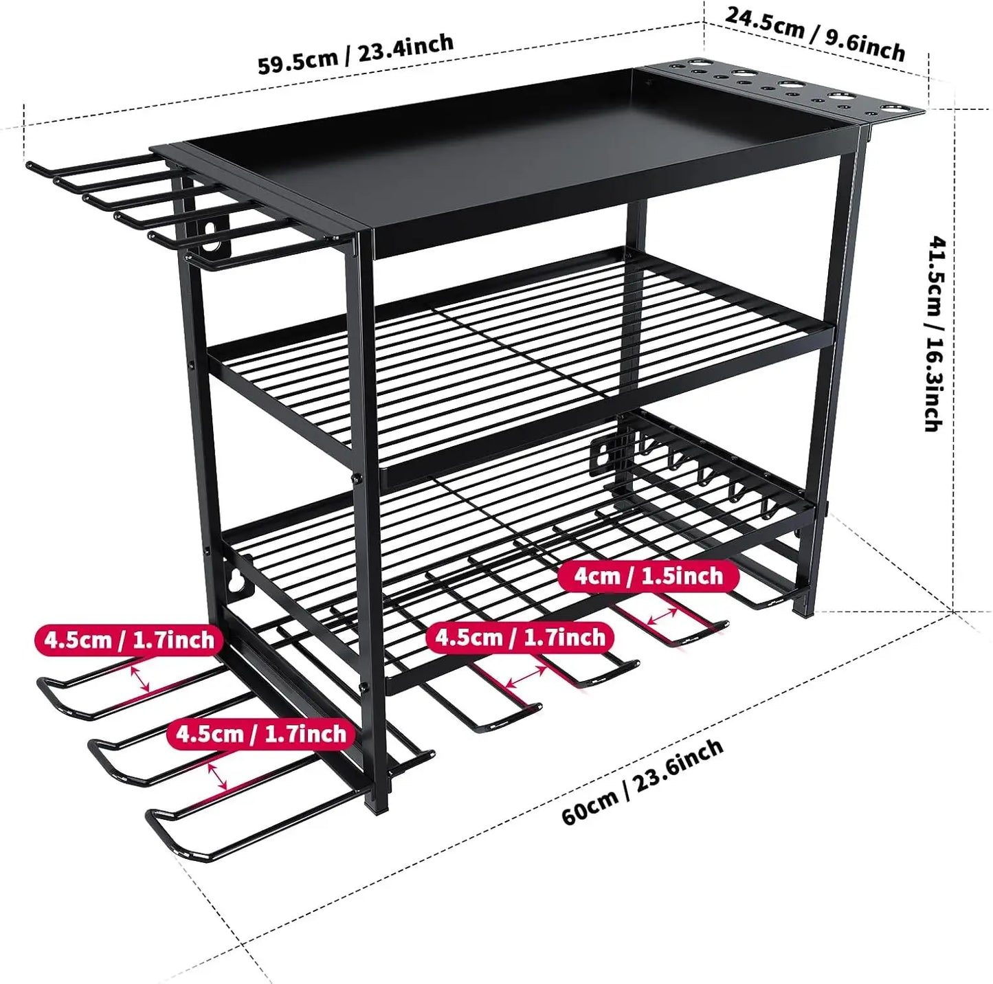 Heavy Duty Power Tool Wall Mounted Storage Rack.