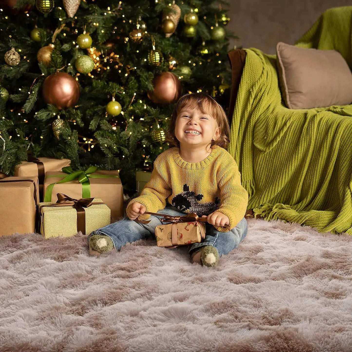 Large Fluffy Machine Washable Area Rug