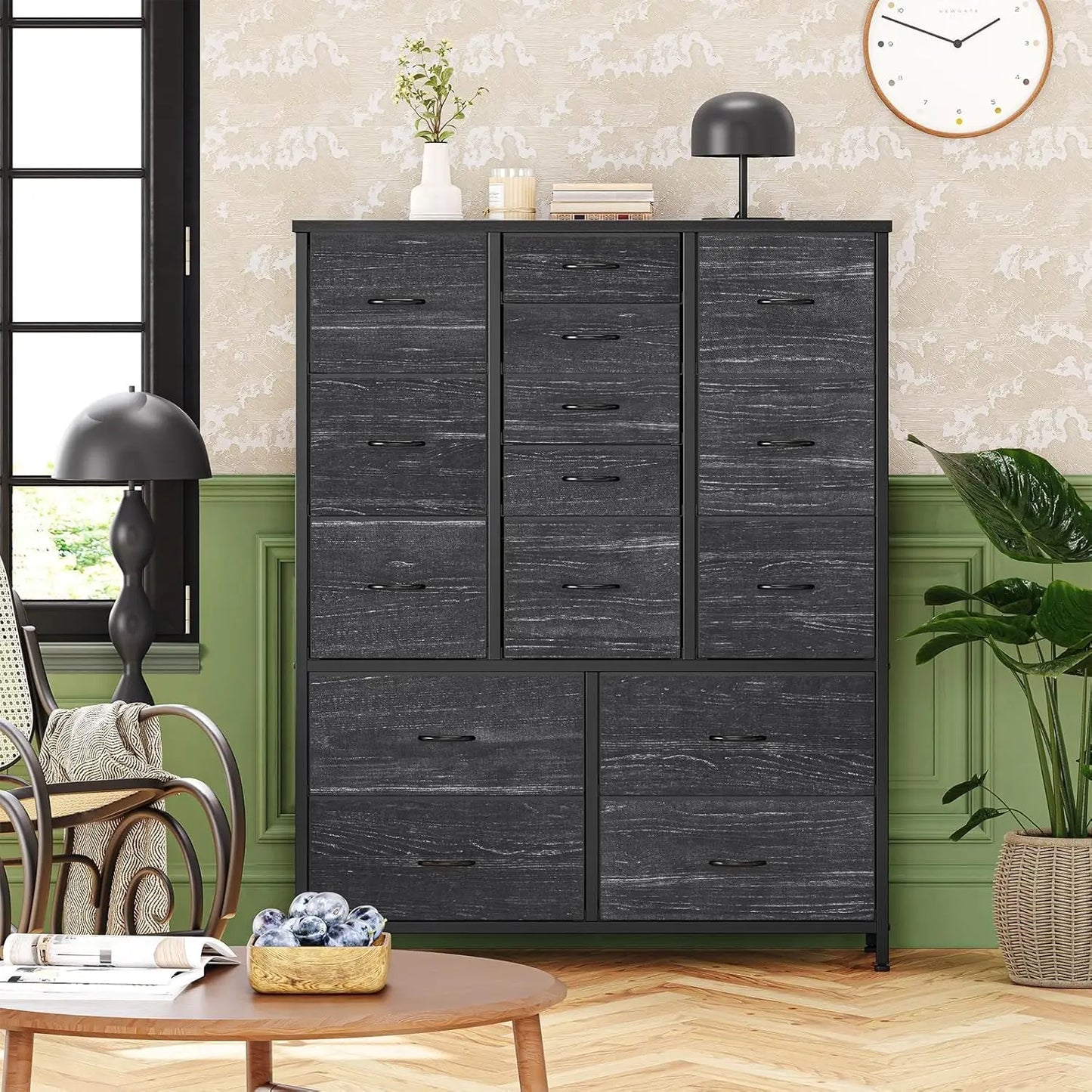 Chest of 15 Metal Frame Drawers