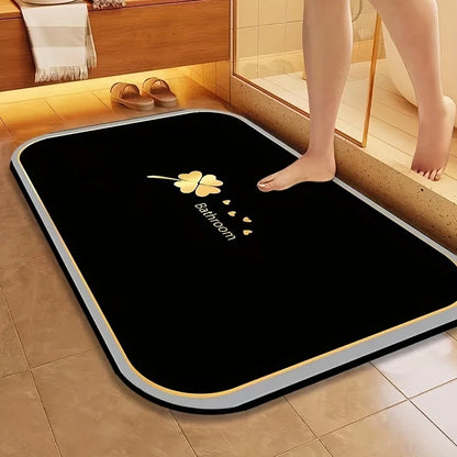 1pc Diatomite Bathmat Quick Dry Super Absorbent Non-Slip Floor Mat