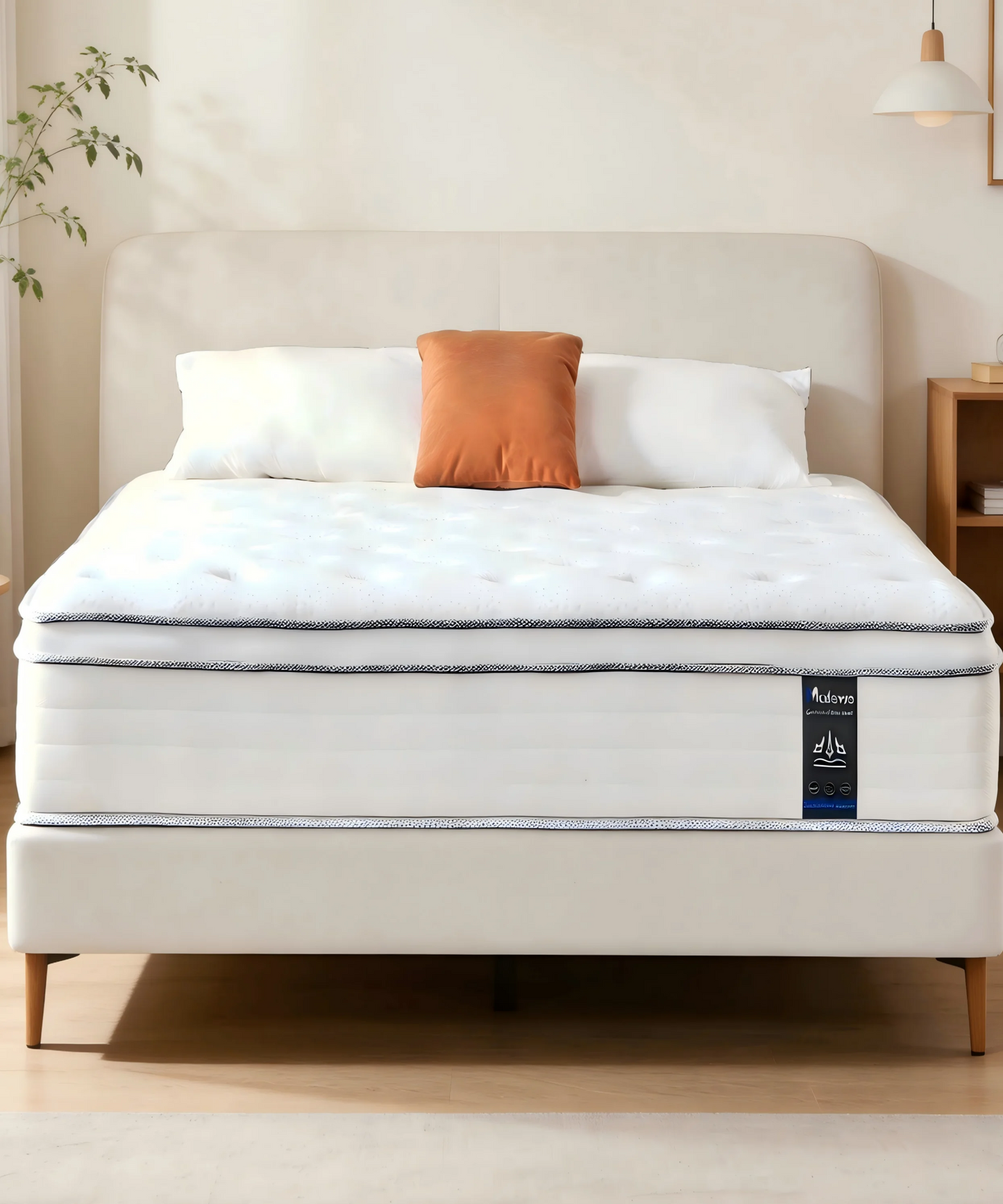 12 Inch Hybrid Mattress in a Box with Pocket Spring, Medium Firm, Motion Isolation Queen King Full Size Mattress