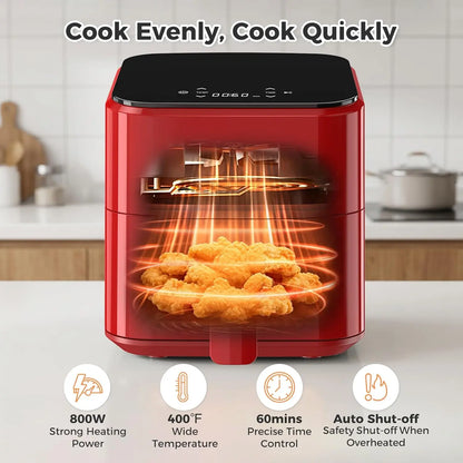 Small Air Fryer with Digital Touch Panel