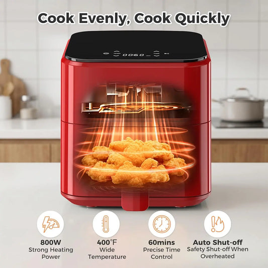 Small Air Fryer with Digital Touch Panel