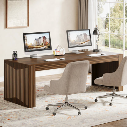 79-Inch Extra Long Desk, Two Person Double Desk