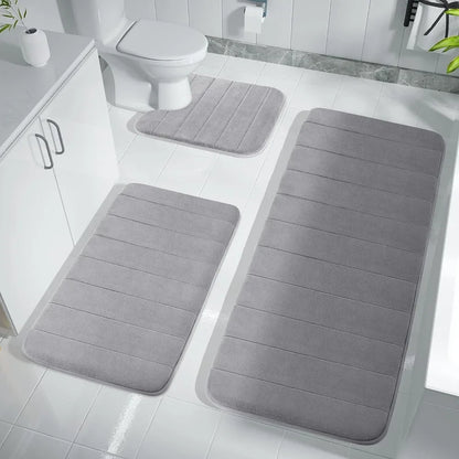 Super Absorbent Bathmat Memory Foam Carpet Non-Slip Bathroom Rug