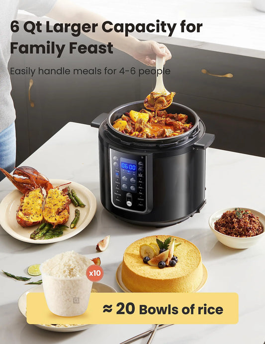 9-in-1 Electric Multi Cooker / Pressure Cooker with13 Presets