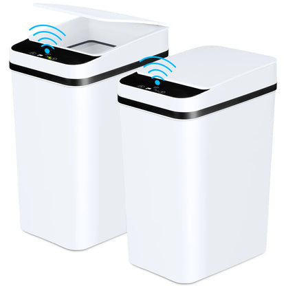 2 Pack 12L Touchless Motion Sensor Bathroom Automatic Trash Cans