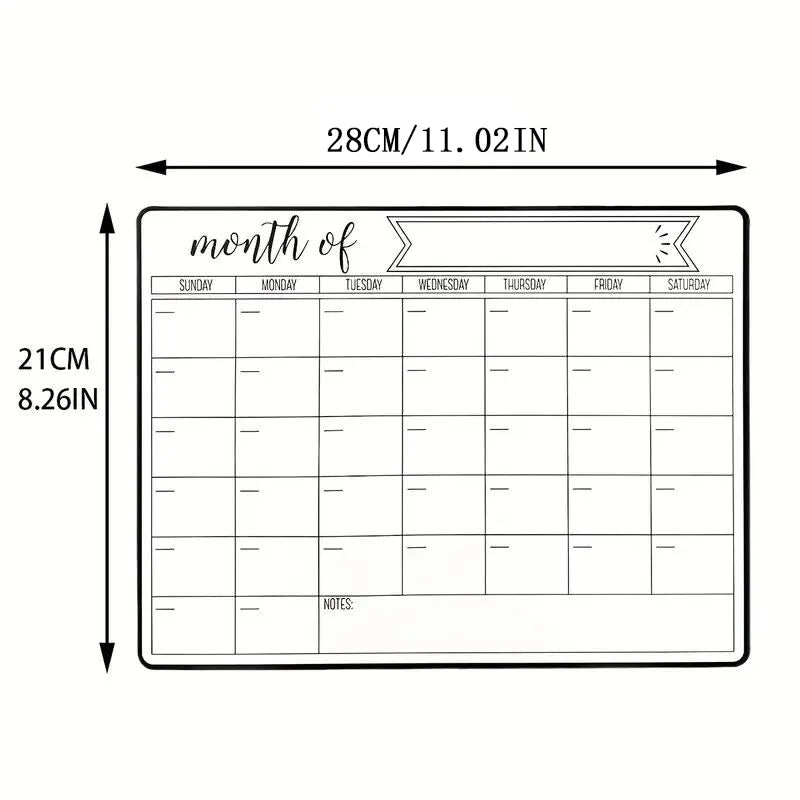 Magnetic Whiteboard Dry Erase Weekly Planner with Marker