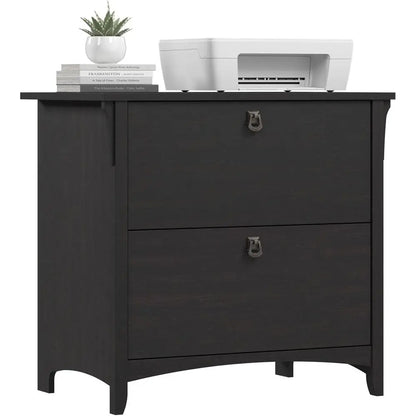Vintage Black 2-Drawer File Cabinet