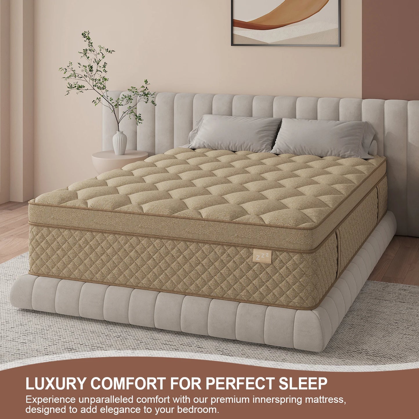 12"14" Gel Memory Foam Hybrid Pocket Spring Mattress. Twin Full Queen King Mattress, Medium Firm with Motion Isolation