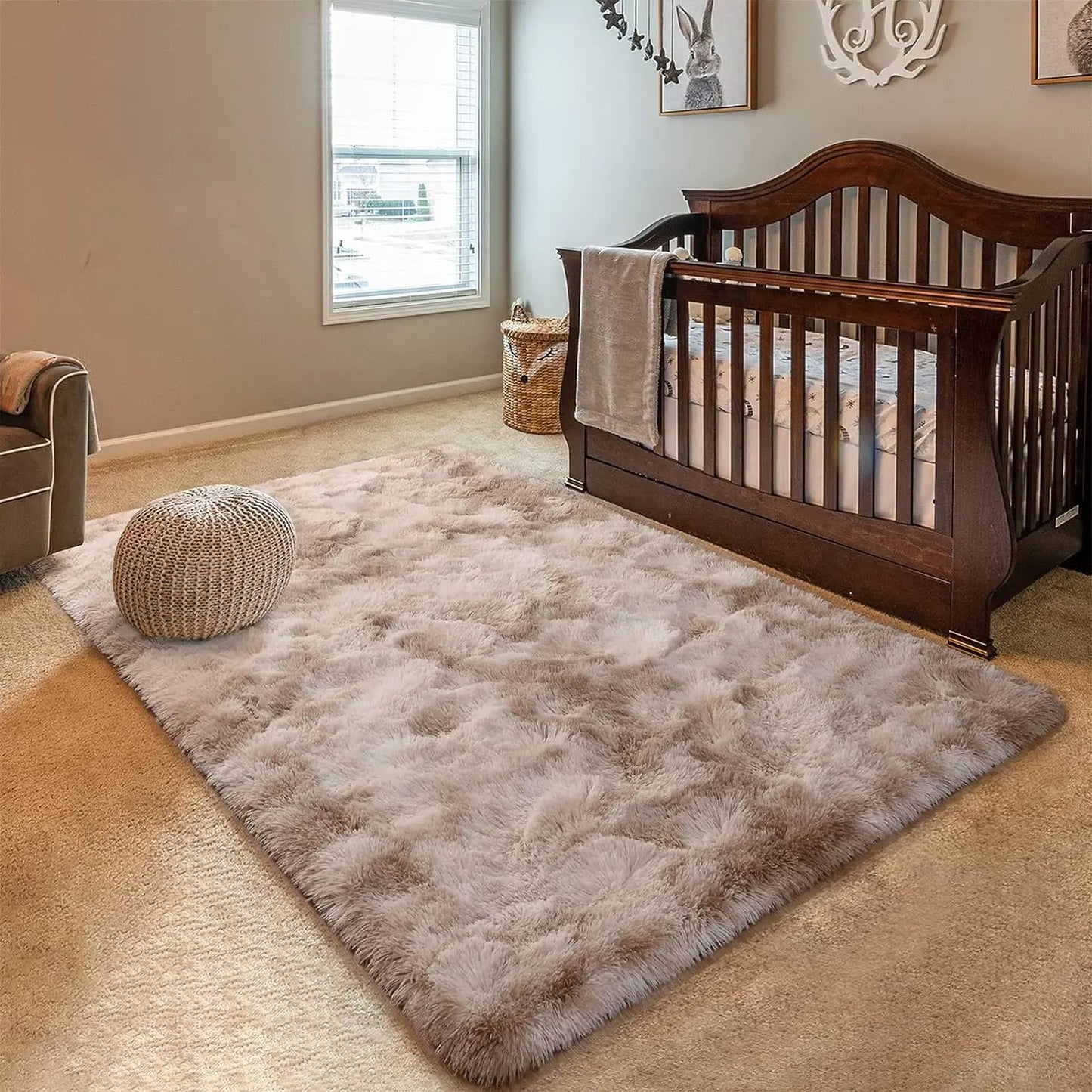 Large Fluffy Machine Washable Area Rug