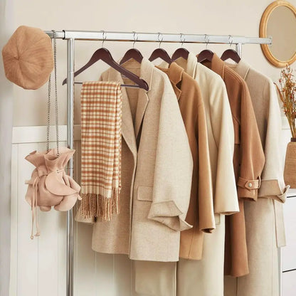 Wooden Coat Hangers, 20 Pack High Grade 17.5 Inch Wood Suit Hangers with Non-Slip Pant Bar