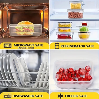 48Pcs Food Storage Set - 24 Airtight Containers & Lids with Labels