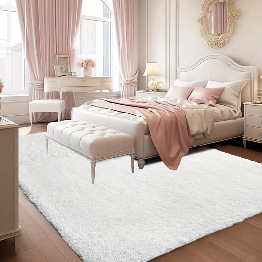 Large Fluffy Non-Slip Machine Washable Plush Area Rug.