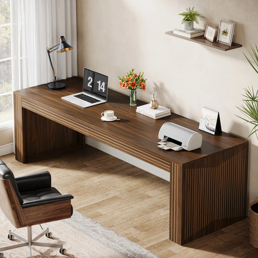 79-Inch Extra Long Desk, Two Person Double Desk