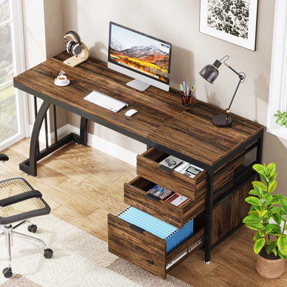 59-Inch Computer Desk with 3 Drawers