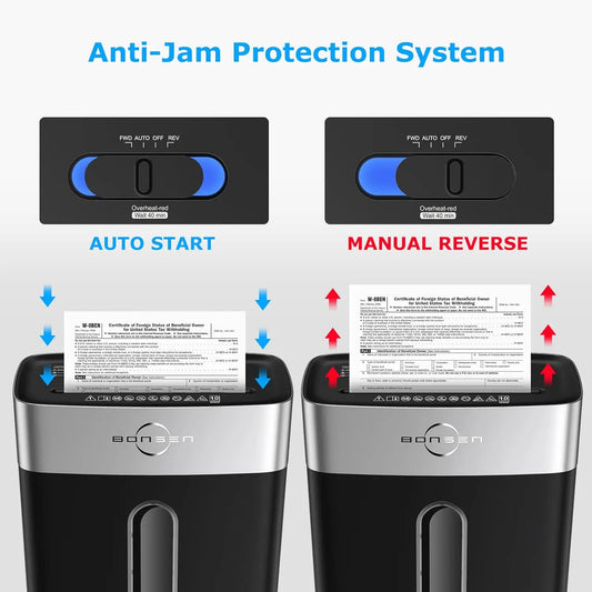 BONSEN 10-Sheet Cross-Cut Home Office Shredder P-4 Security suit for Credit Card, 4-Gal Bin