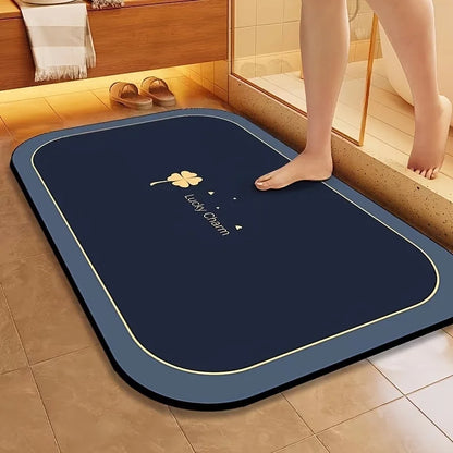 1pc Diatomite Bathmat Quick Dry Super Absorbent Non-Slip Floor Mat