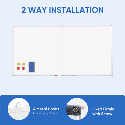 Foldable Double-Sided Whiteboard 60x36 Inch, Magnetic Dry Erase Board