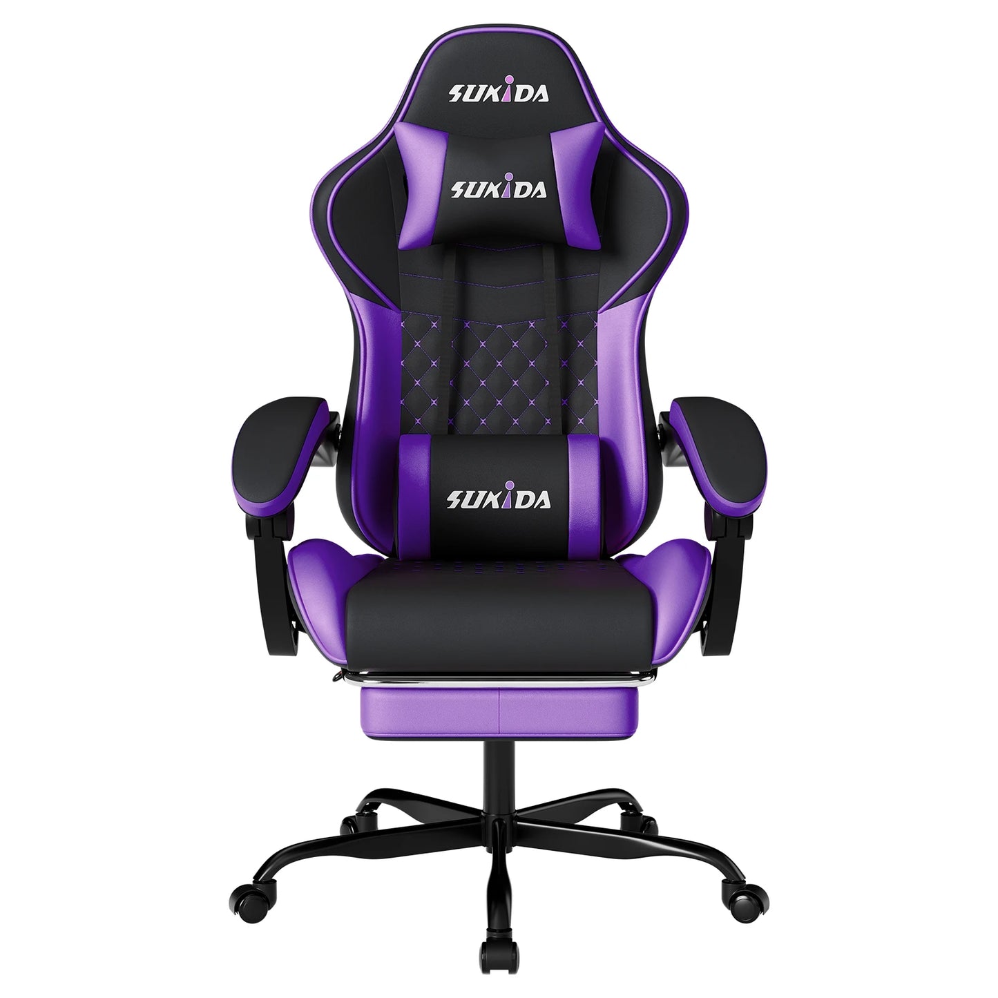 Ergonomic Gaming Chairs with Massage Lumbar Support Swivel Height Adjustable Headrest Backrest
